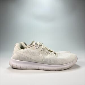 Nike Free RN 2017 White Running Shoes Lightweight 880840-100 Women's Size 8